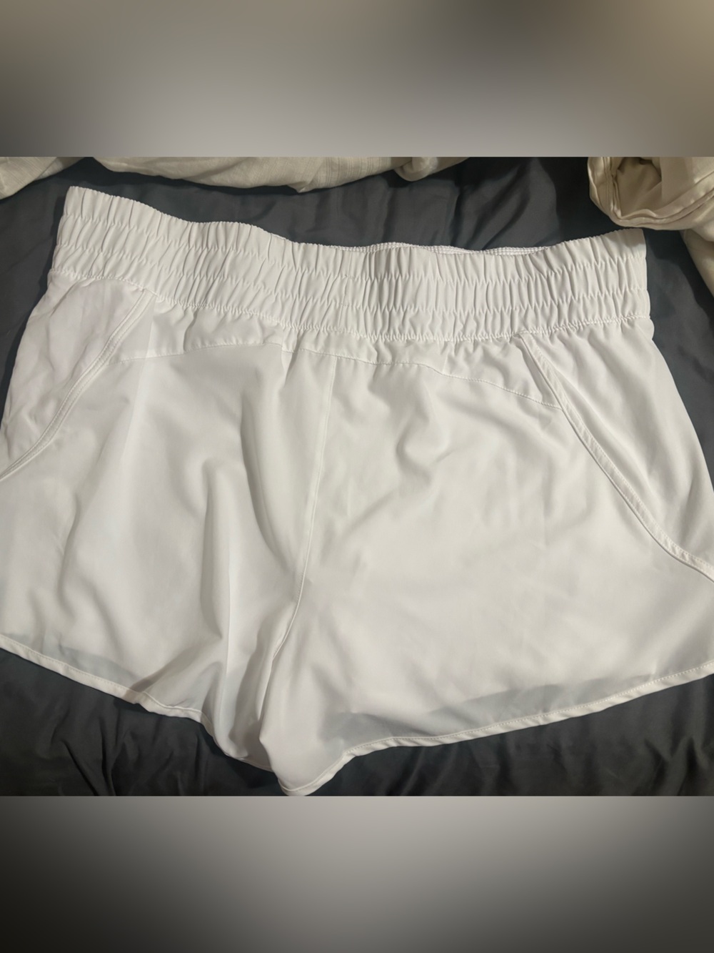 Avia White Women's Athletic Shorts with Elastic Waistband